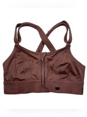 SHEFIT Ultimate Sports Bra Mauve Pink High Impact Front Zip Athletic Bra Small S
